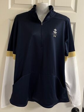 US Naval Academy Women’s Under Armour Quarter Zip Pullover Size 2XL